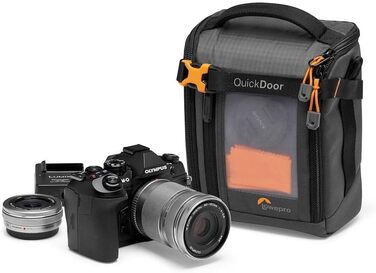 Чохол Lowepro GearUp Creator Box Large II для дзеркальних та бездзеркальних камер, з QuickDoor, з перероблених матеріалів, оранжевий, сірий