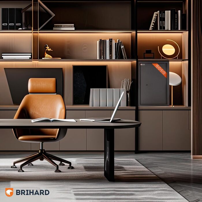 Сейф Tresor Business XL з ключовим замком, 50x35x36 см (ВxШxГ), Тітаново-сірий