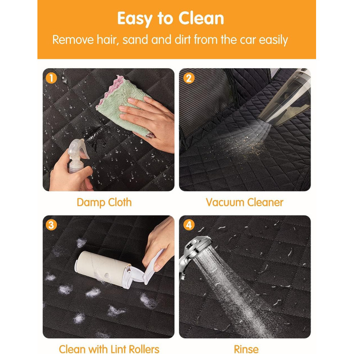 Незважаючи на те, що оригінальна назва англійською, вона описує товар для собак. Тому пропоную наступний варіант: Захисний чохол для автосидіння собаки 4-в-1, 100% водонепроникний, стійкий до подряпин, гамак з великим сітковим вікном, міцний, нековзний, з