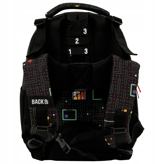 Багатовідсінковий шкільний рюкзак Back Up, чорний, 24 л