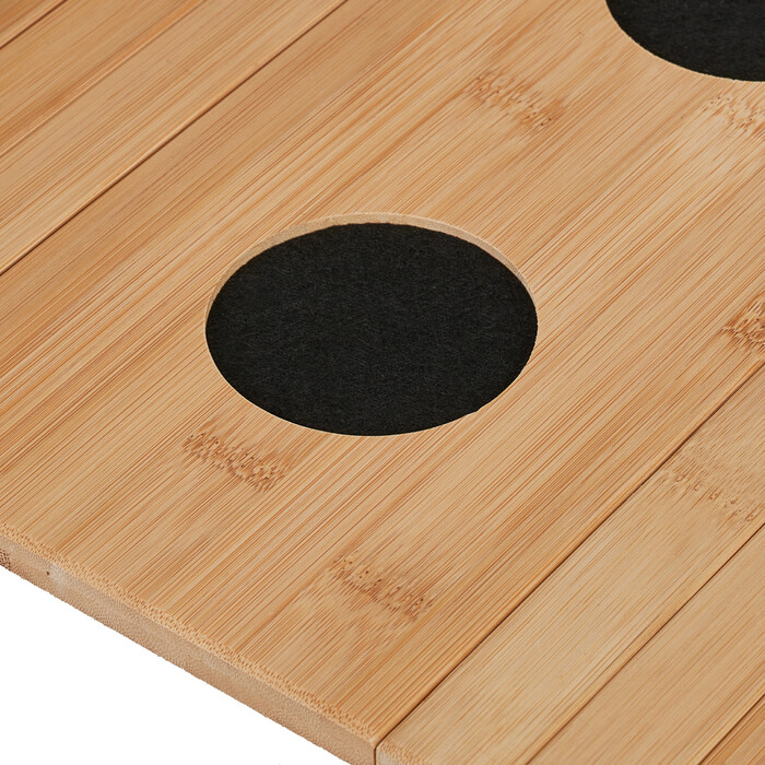Relaxdays Bamboo Side Table with Coasters