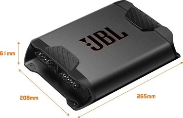 JBL Concert A652 2-канальний автомобільний підсилювач класу AB, 2×65 Вт RMS, 500 Вт пікова потужність, для 2 динаміків або сабвуфера 170 Вт RMS