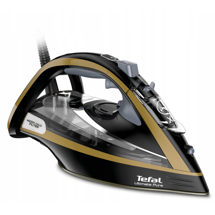 Парова праска Tefal Ultimate PURE FV9865, 3000 Вт, 250 г/хв, з системою захисту від крапель
