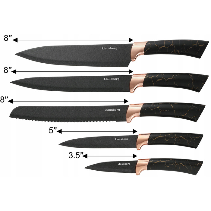 Набір ножів у підставці Klausberg Exclusive Line, 5 предметів