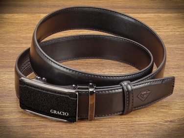 Автоматичний шкіряний ремінь Gracio, чорний, 115 см