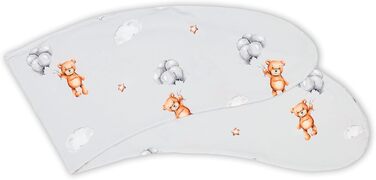 Подушка для вагітних Totsy Baby Stillkissen XXL - для годування та сну, 190 см, бавовна Oeko-Tex, бежевий колір з білими зірками