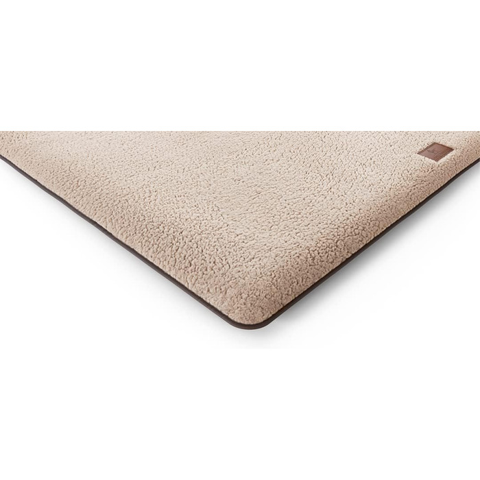 М'яка лежанка для собак Knuffelwuff Calliope з плюшевої тканини 120x80 см - подушка для собак великих, середніх та маленьких порід - для дому, авто, кемпінгу (Бежевий, L 88 x W 55 x H 5 см)