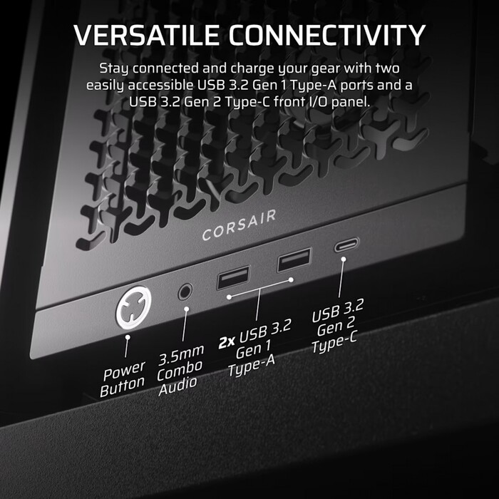 Корпус Corsair 4000D FRAME RS Midi Tower, чорний