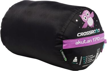 Дитячий спальний мішок Crossroad Akutan Eule для кемпінгу, 170 см - рожевий, водонепроникний - для дівчаток
