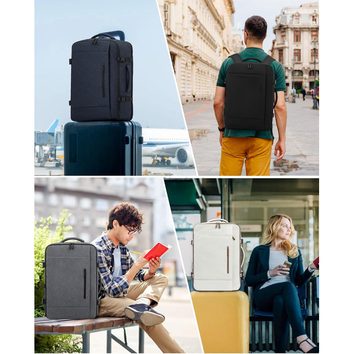 LOVEVOOK Рюкзак-валіза для ручної поклажі, 40L, для ноутбука 17,3