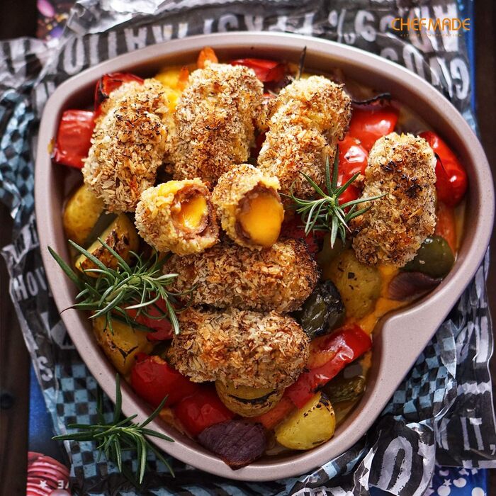 Форма для випічки CHEFMADE Ellipse для чізкейку, овальна, 20 см, антипригарна, золотиста. Для духовки та мультиварки