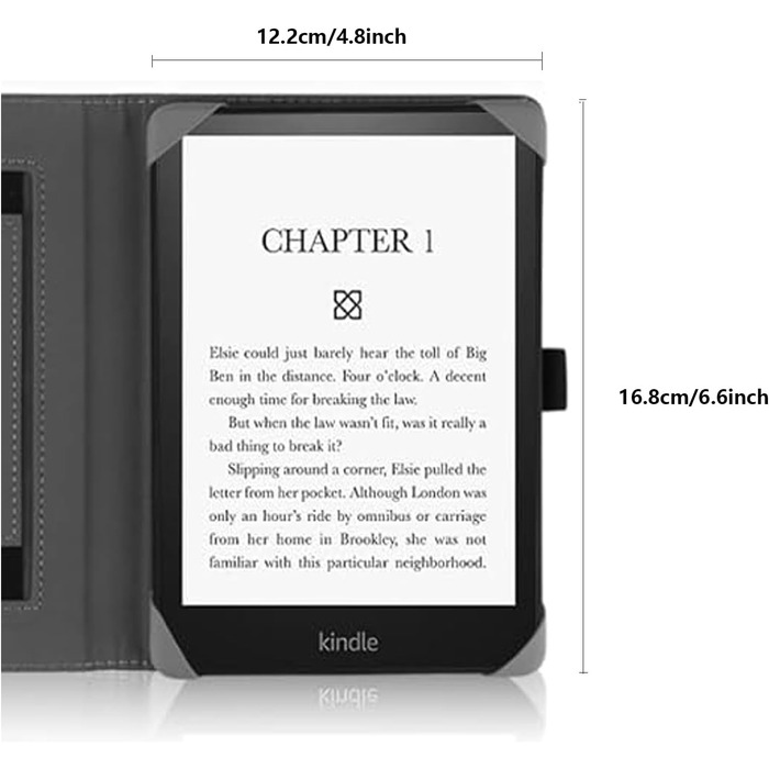 Чохол для електронних книг 6 дюймів: Kindle, Kobo, Tolino, Pocketbook, Sony. Чохол-підставка з петлею для руки, Marble Blue