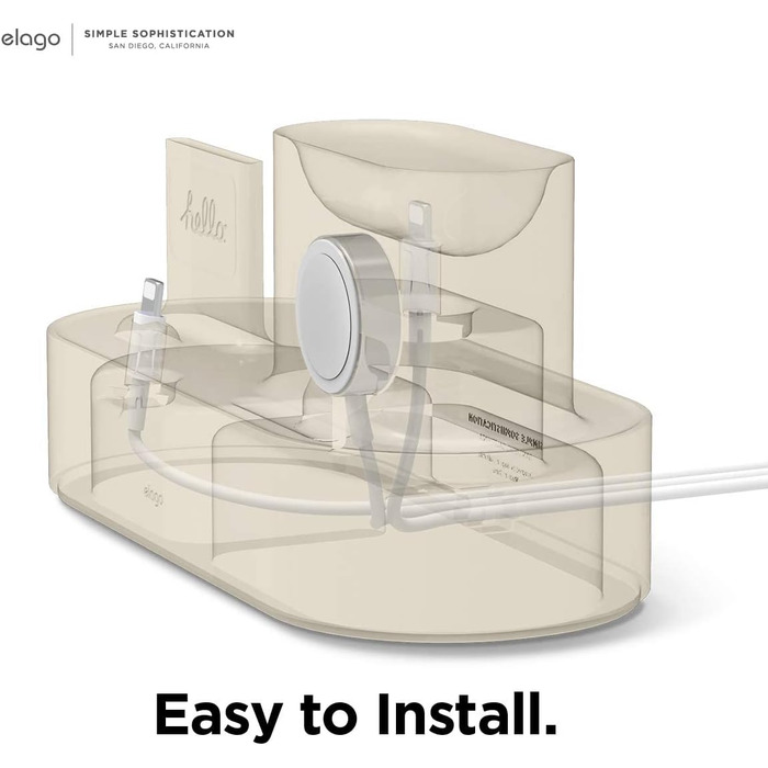 Зарядний станція Elago 3-в-1 для Apple Watch, AirPods та iPhone (білий)