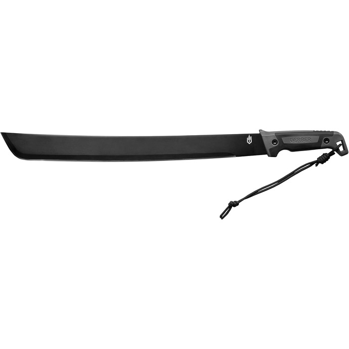 Мачете Gerber Gator Bush 45 см, карбоновий, з нейлоновим чохлом, чорний