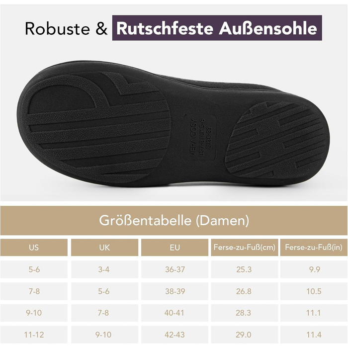 В'язані домашні тапочки VeraCosy для жінок, двоколірні, м'які, зручні, з піною Memory, антиковзкі, чорно-фуксія, 38/39 EU