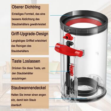 Електрична насадка для миття підлоги Dyson V15, V11, V10, V8, V7 - з баком та 6 змінних серветок