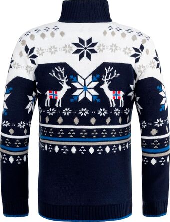 Чоловіча в'язана куртка Nebulus SVERRE, тепла та практична, колір Navy-offwhite