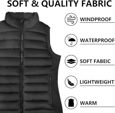 Обогревна жилетка для чоловіків та жінок з powerbank 10000 mAh, 3 режими температури, 4 зони обігріву, пральна машина, чорний, M