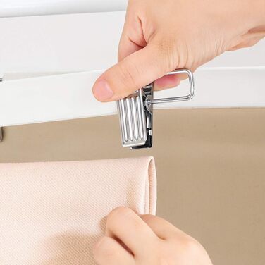 Набір вішалок для штанів SONGMICS, 16 шт., дерев'яні, з регульованими кліпсами, антиковзні, для штанів, шортів та спідниць