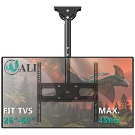 Кронштейн для телевізора WALI поворотний, настінний, 66-165 см (до 45 кг), VESA 400x400, чорний
