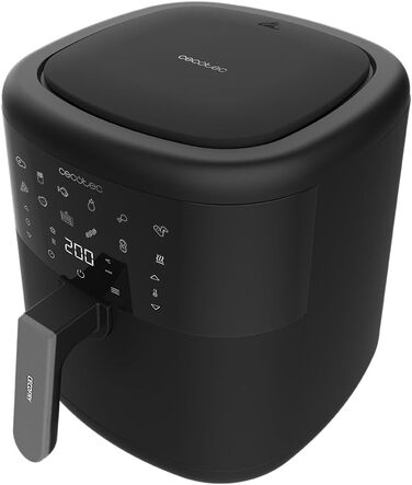 Фритюрниця без олії Cecotec Cecofry Bombastik 6000, 6 л, 1700 Вт, PerfectCook, 12 режимів, чорна