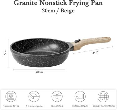 Сковорода RIOVARM 30 см з нержавіючої сталі з антипригарним покриттям для індукційних плит, вок, універсальна, для всіх плит, сумісна з духовкою, миюча в посудомийній машині, тришарова структура, з ручкою з нержавіючої сталі