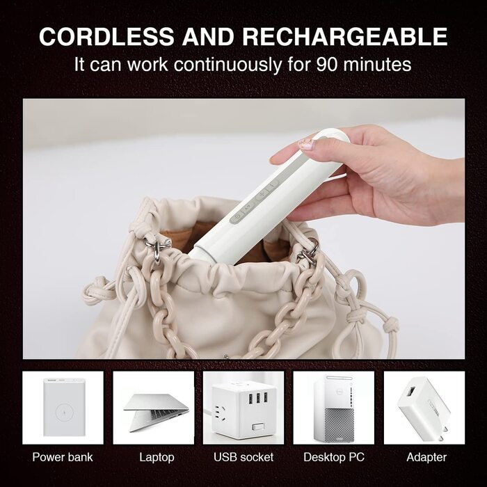 Електрична машинка для манікюру та педикюру TOUCHBeauty AG-1738: професійна бездротова фрезерна машинка з 6 насадками, USB-зарядка, регульована швидкість