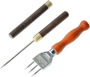 Ice pick set with safety wood handle. Ice pick for breaking ice. Ice pick tool. Ice pick for the kitchen. Kitchen tool. Ball crusher. Ice crusher. Ice pick for...