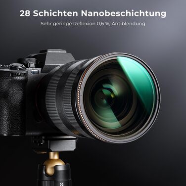 ND фільтр K&F Concept Nano-X 77mm змінний сірий фільтр ND4-32 (2-5 ступенів)