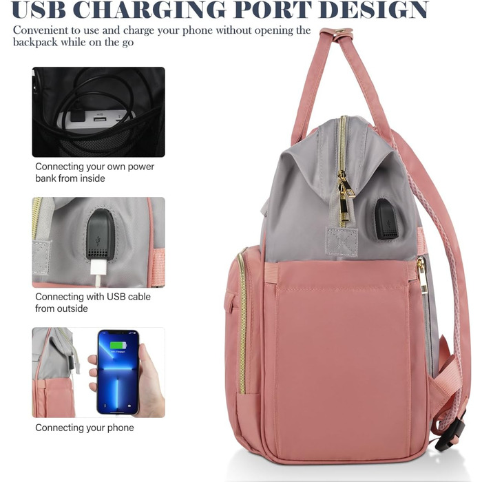 Жіночий рюкзак для школи та міста з відділенням для ноутбука 15.6