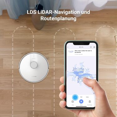 EZVIZ RE4C Plus: Робот-пилосос 3-в-1 з автоматичним очищенням, WiFi, LiDAR, 4000 Pa, керування через APP/Alexa/Google