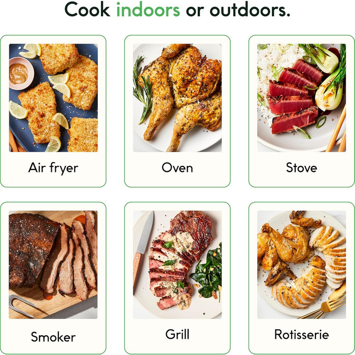 Chef iQ Smart Thermometer Add-on №2: Bluetooth/WiFi, моніторинг 2 продуктів, для гриля, духовки, коптильні, фритюрниці, плити. Потрібен хаб (Хаб + 1 зонд (2023))