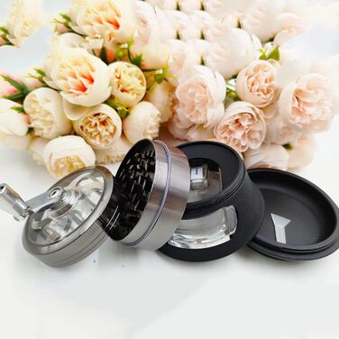 Ручний шліфувальник з прозорою кришкою, 7,6 см, чорний