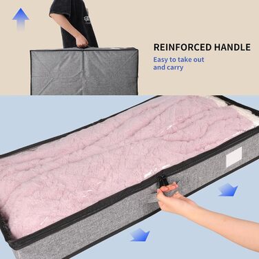 Органайзер для зберігання під ліжком Fixwal, 11 см, 2 шт.