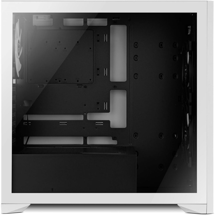 Корпус для ПК NOX Hummer Element White – ATX/Micro-ATX/ITX Midi Tower з сітчастою передньою та верхньою панелями, скло, 3 x 140 мм вентилятори, підтримка 10 вентиляторів, USB-C/USB 3.0, білий