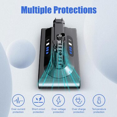 Запасний акумулятор Rapthor V10 для пилососів Dyson V10 (75,6Wh, 25,2V) - сумісний з V10 Absolute, Animal, Total Clean, Cyclone