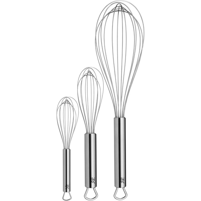 Набір кухонних мисок WMF Gourmet та Schneebesen Set: миски з нержавіючої сталі 0,75л - 2,75л, міксер для збивання, професійний кухонний набір
