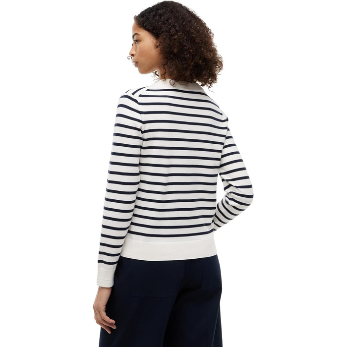 Кардиган жіночий Tommy Hilfiger Jerey Fine з ґудзиками, темно-синій/бежевий (S)