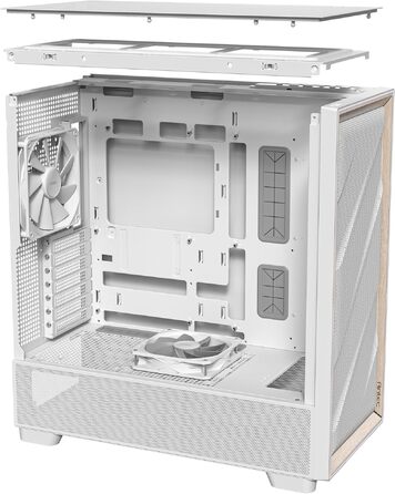 Корпус для ПК Antec Flux Midi Tower, чорний/білий, Gaming Case