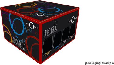 Стакани RIEDEL Happy O Vol. 2, прозоре кришталеве скло, кольорове дно, машинне виготовлення