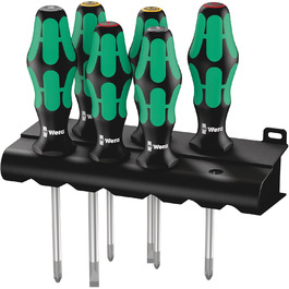 Набір викруток Wera Kraftform Plus Lasertip з підставкою, 6 шт. (335/350/355/6), 05105622001