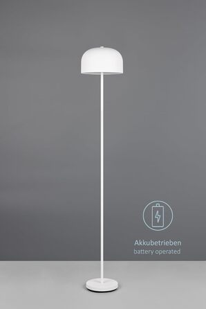 LED настільна лампа Julien: акумуляторна, USB-C, сенсорне керування, Ø 12 см, металева, 1.5W, IP20, матовий білий