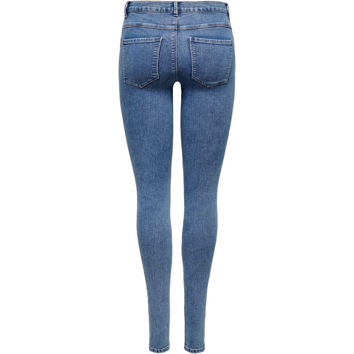 Джинси скінні жіночі ONLY Paola HW Sk DNM Azgz878 Noos, середній блакитний денім (S / 32L)