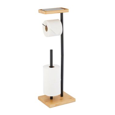 Relaxdays Toilet Paper Holder with Shelf