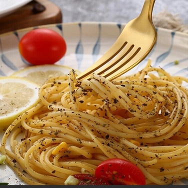 Набір столових приборів 24 предмети, нержавіюча сталь, ручки під мармур, подарунковий набір