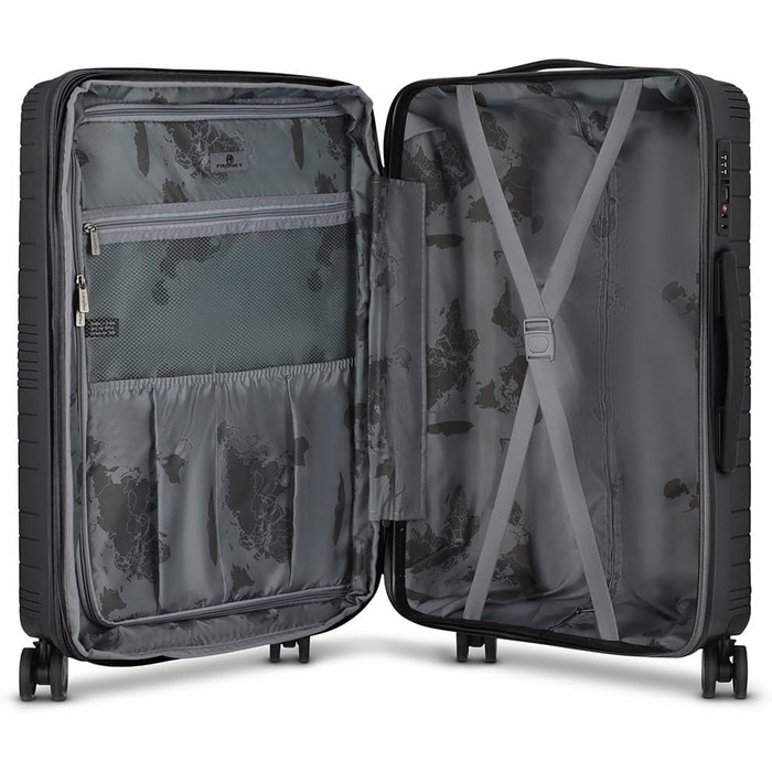 Набір валіз Franky Dallas 3.0 (3 шт.) | Чорний | TSA-замок, 4 колеса, об'єм 36/60/92 л