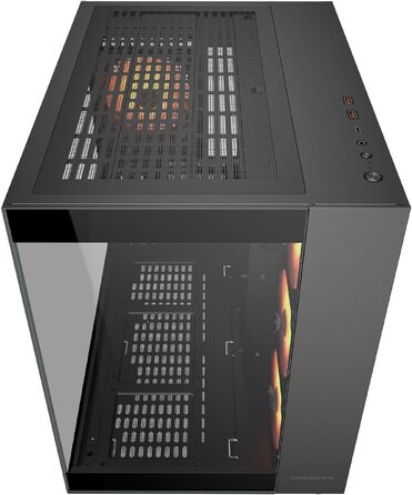 Корпус для ПК Cougar Cube Midi-Tower, загартоване скло, 3 вентилятори FV150 ARGB, чорний