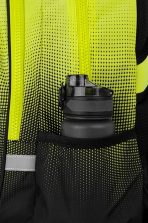 Багатофункціональний шкільний рюкзак CoolPack, чорний з жовтими та золотистими елементами, 29 л