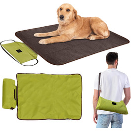 Водонепроникний килимок для тварин, 100 x 70 см, з сумкою. Підходить для собак, котів, цуценят. Розкладна водонепроникна підстилка для подорожей