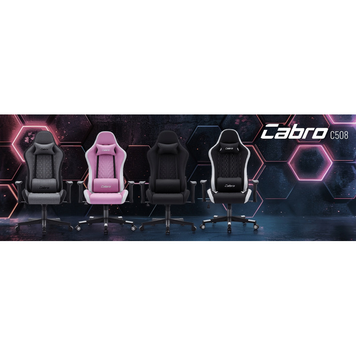 Ігрове крісло Cabro C508, тканинне, бежево-чорне